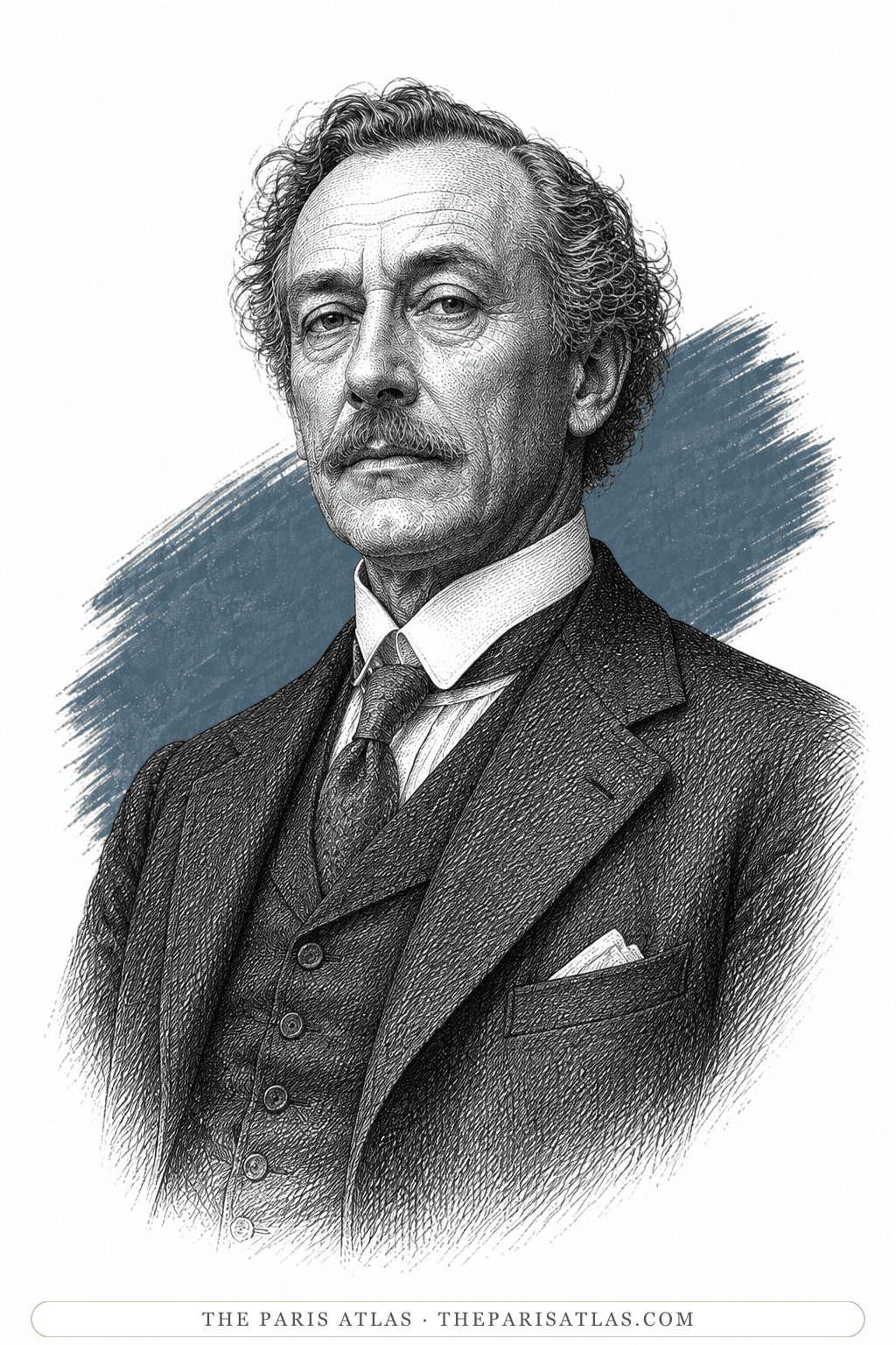 Illustrated portrait of Sir Edmond