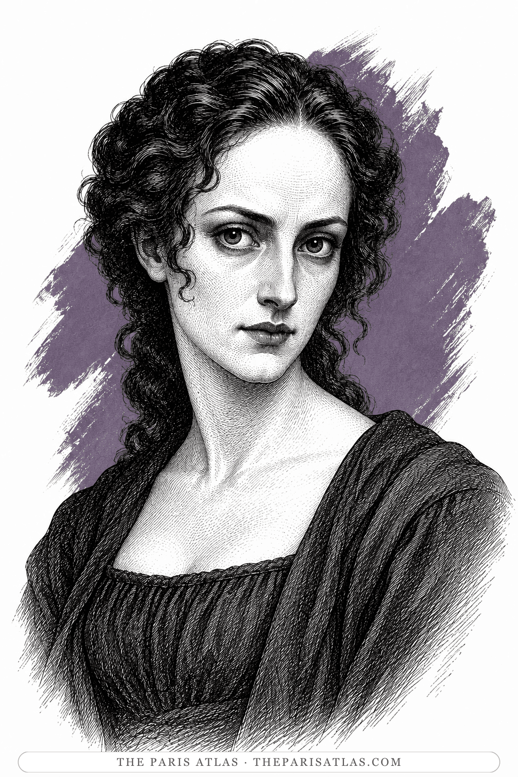 Illustrated portrait of Ligeia