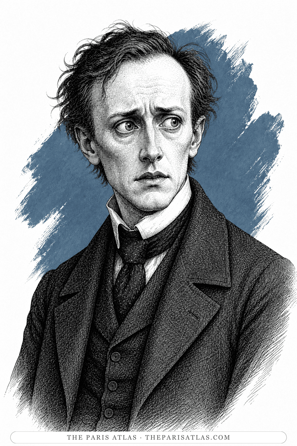 Illustrated portrait of Roderick Usher