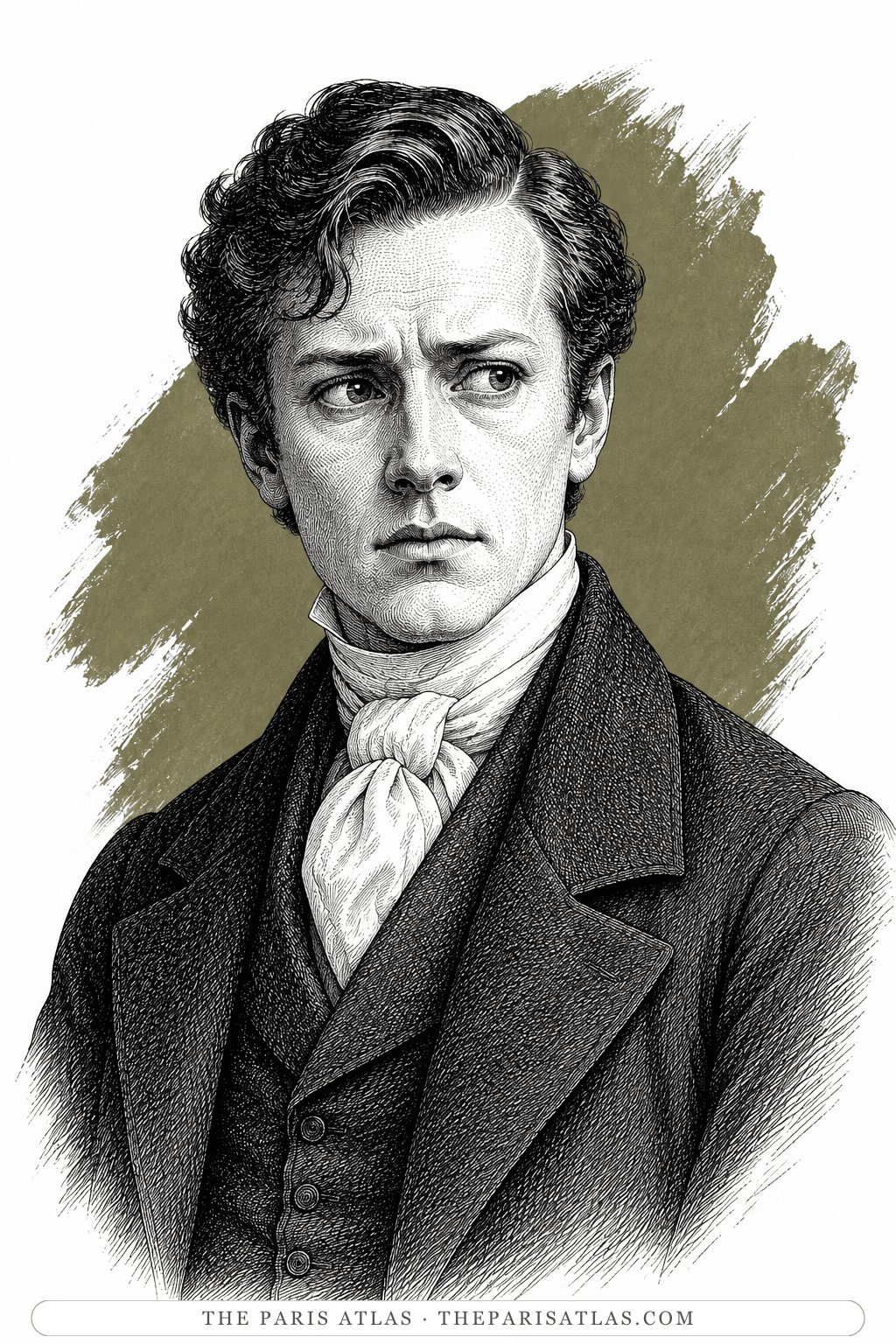 Illustrated portrait of William Wilson