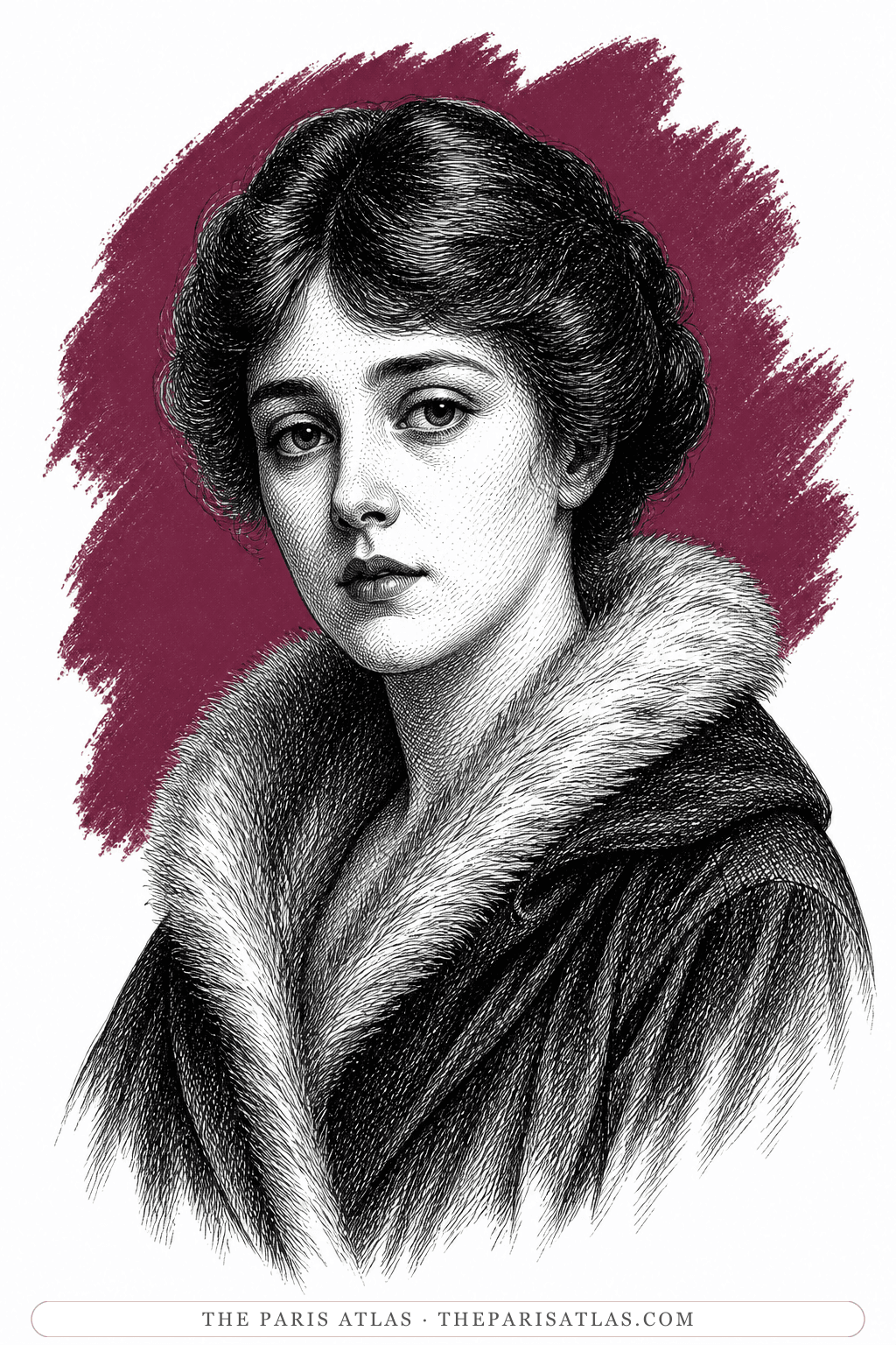 Illustrated portrait of Edith Bradin