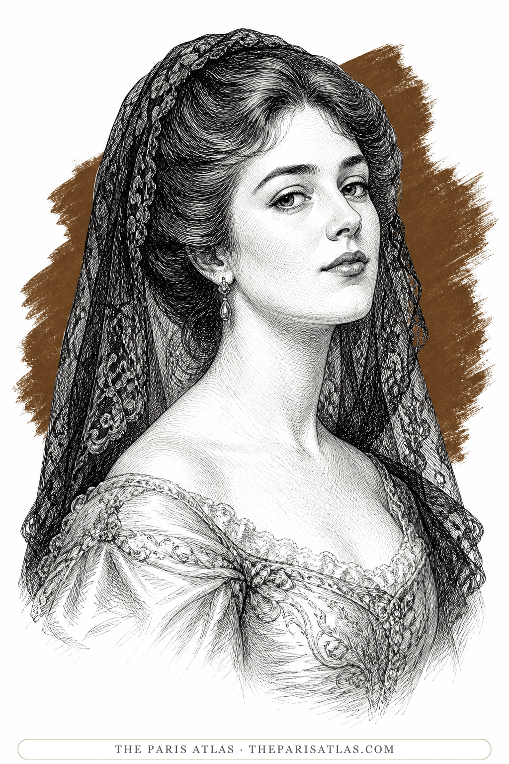 Illustrated portrait of Hildegarde Moncrief