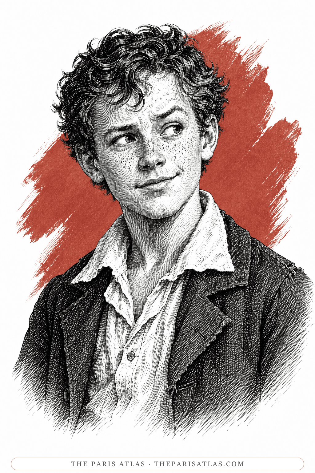Illustrated portrait of Tom Sawyer