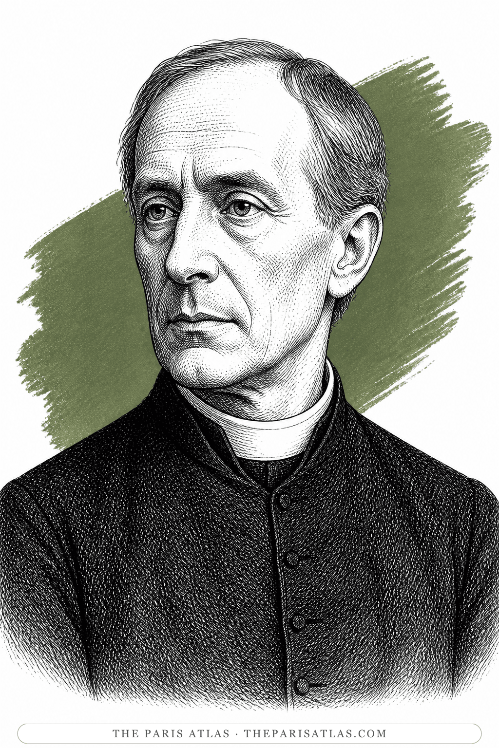 Illustrated portrait of The prison chaplain