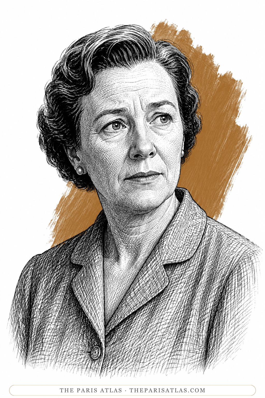 Illustrated portrait of Mrs. Greenwood