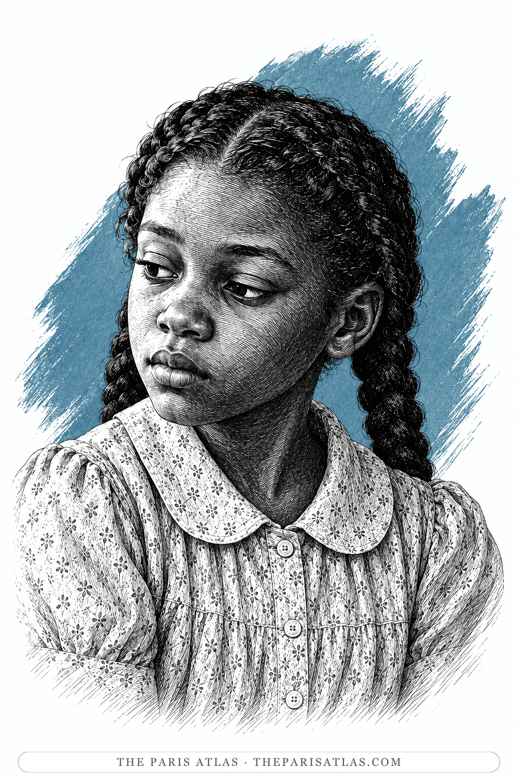 Illustrated portrait of Pecola Breedlove
