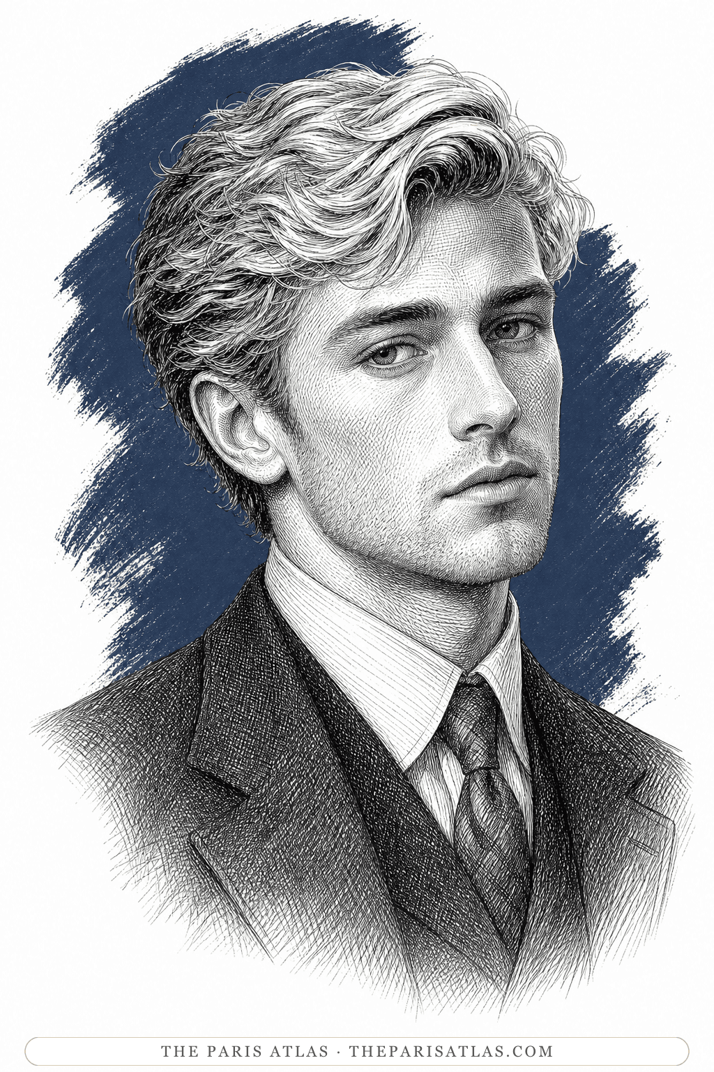 Illustrated portrait of Alain Amparat