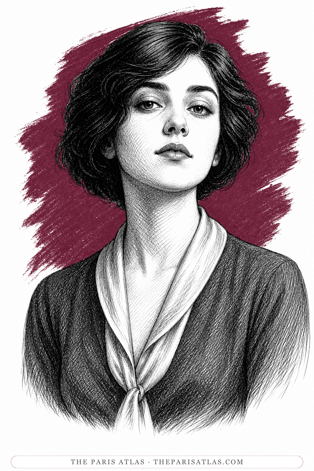 Illustrated portrait of Camille Amparat