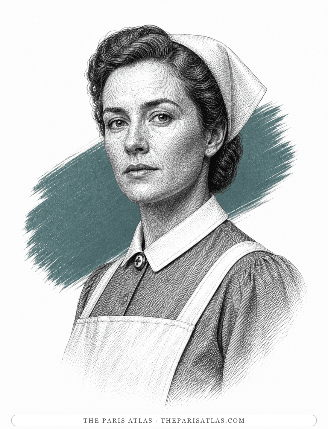 Illustrated portrait of Nurse Adrian
