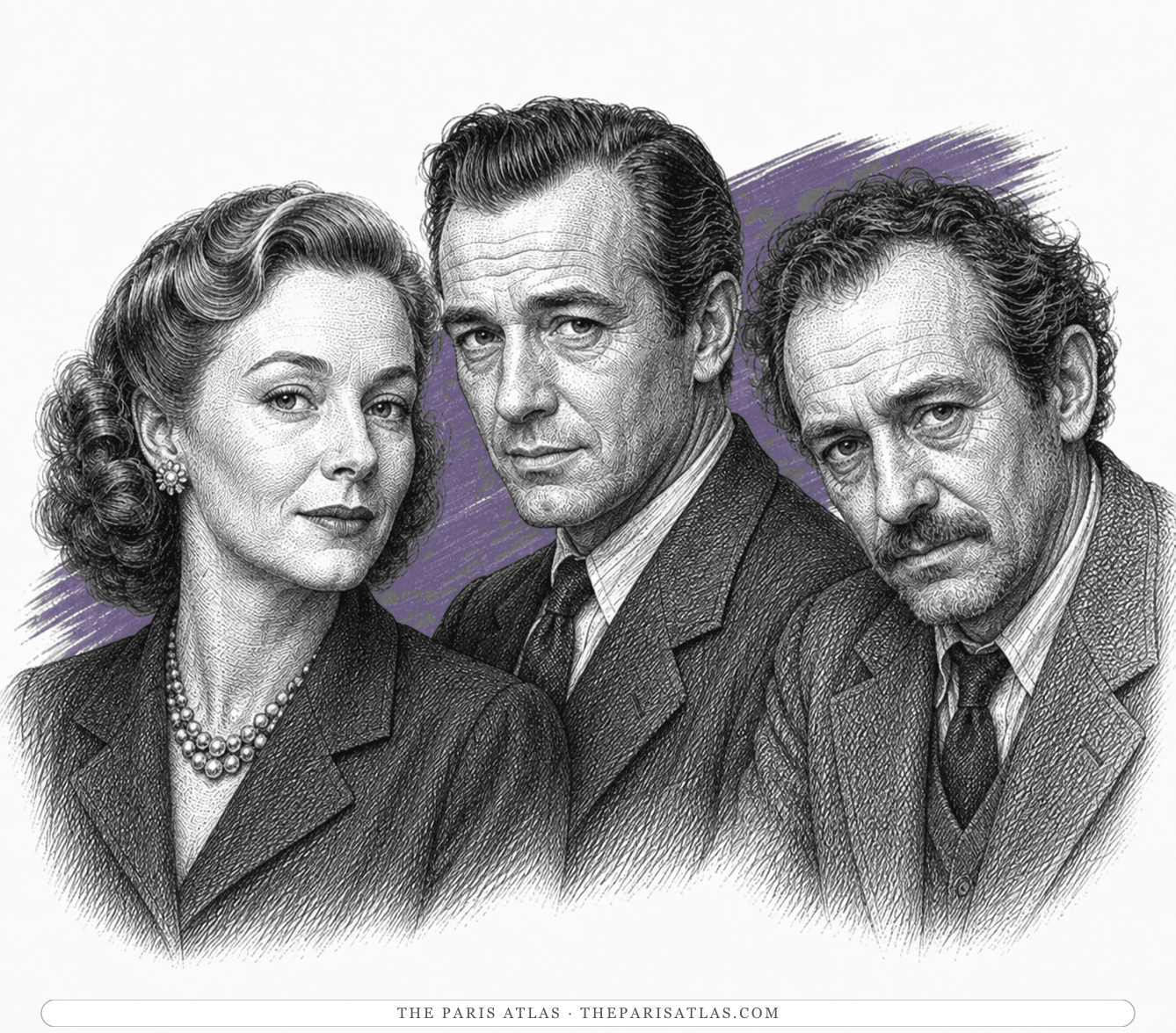 Illustrated portrait of Sally Schilling and other acquaintances