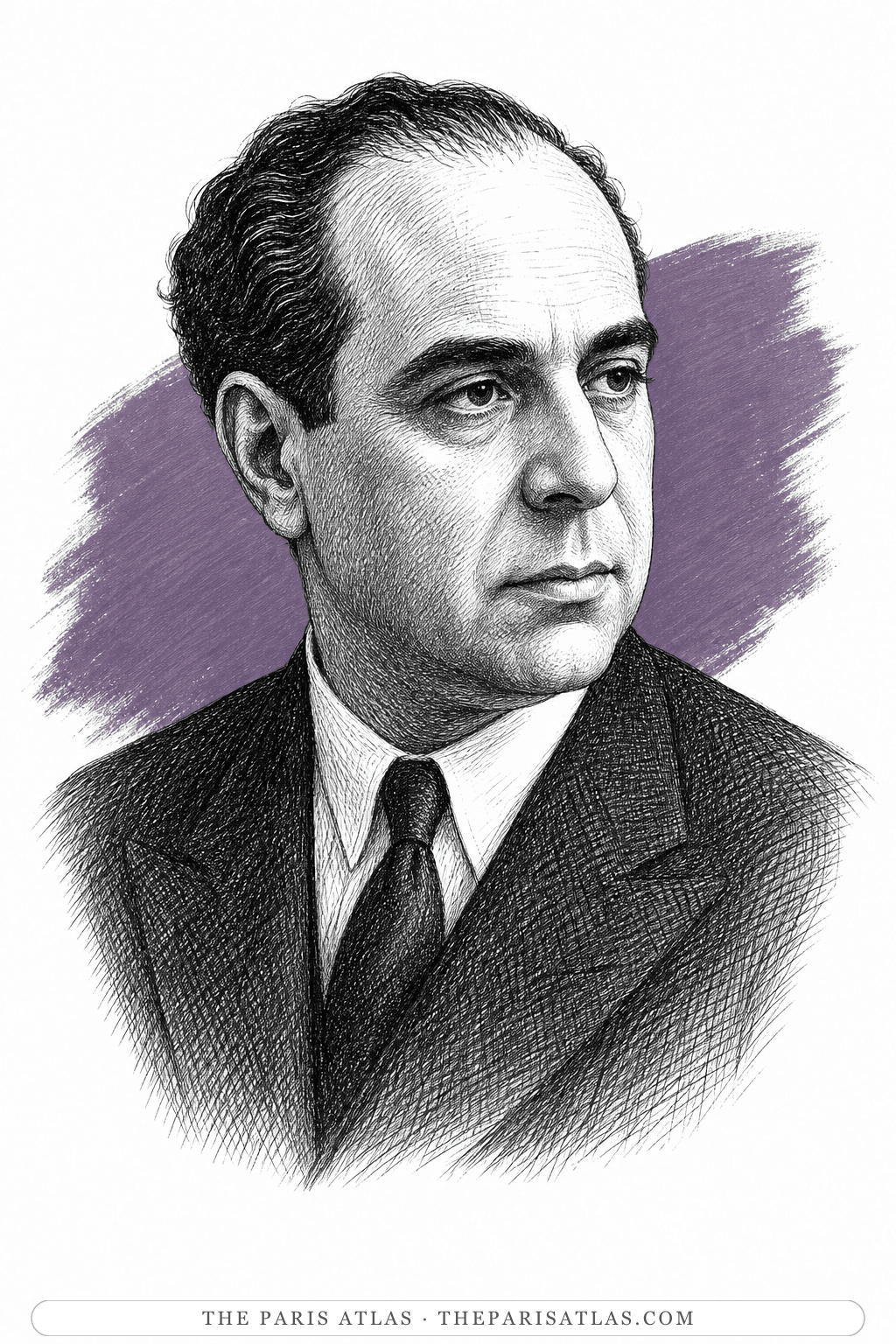 Illustrated portrait of George Seferis