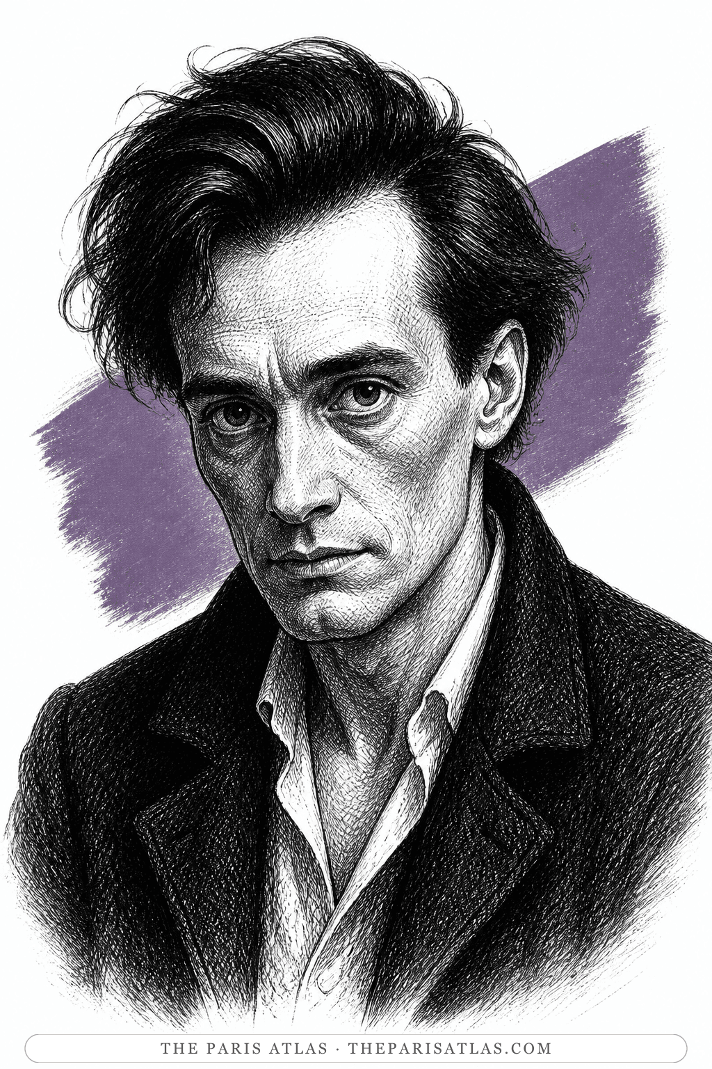 Illustrated portrait of Antonin Artaud
