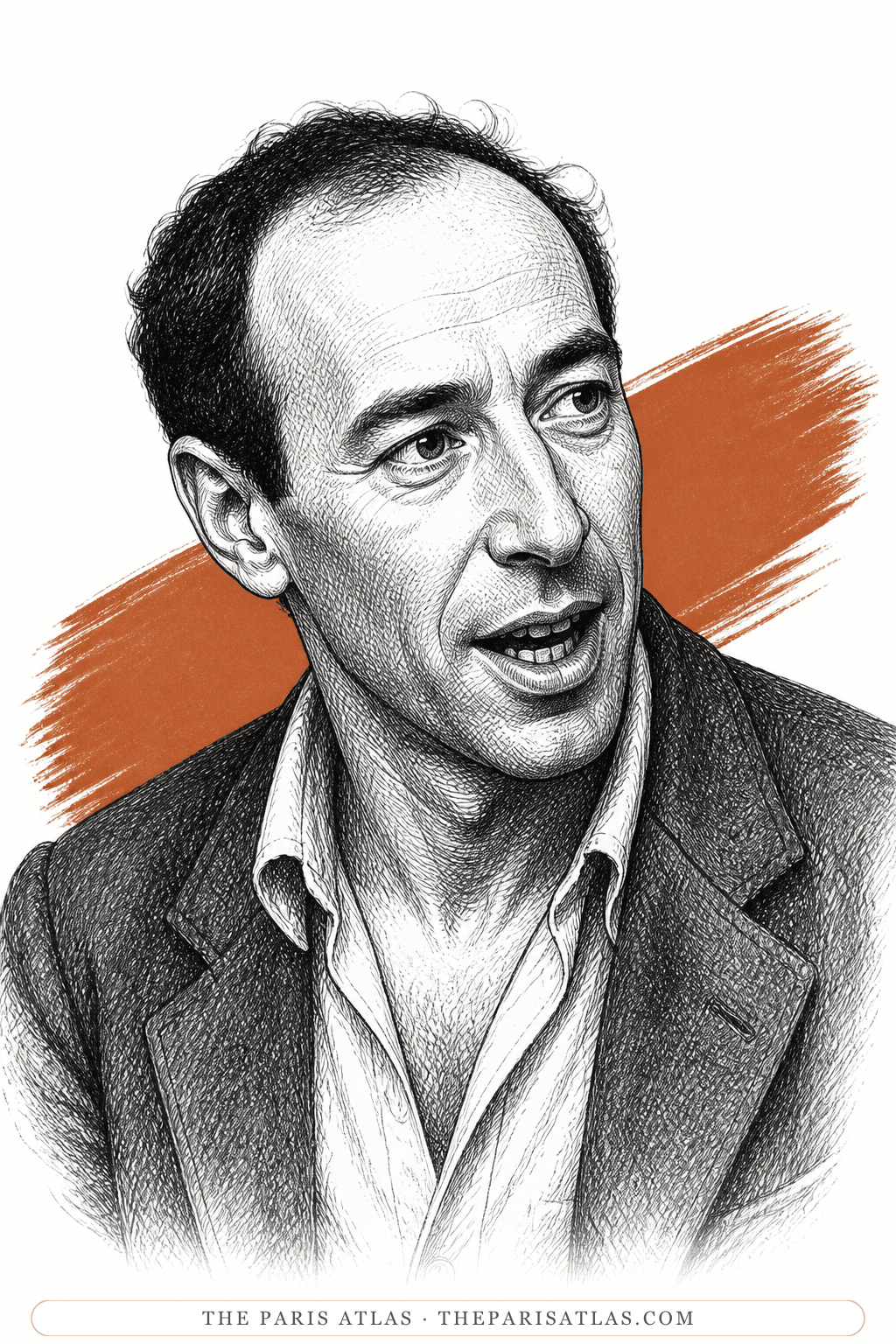 Illustrated portrait of Henry Miller