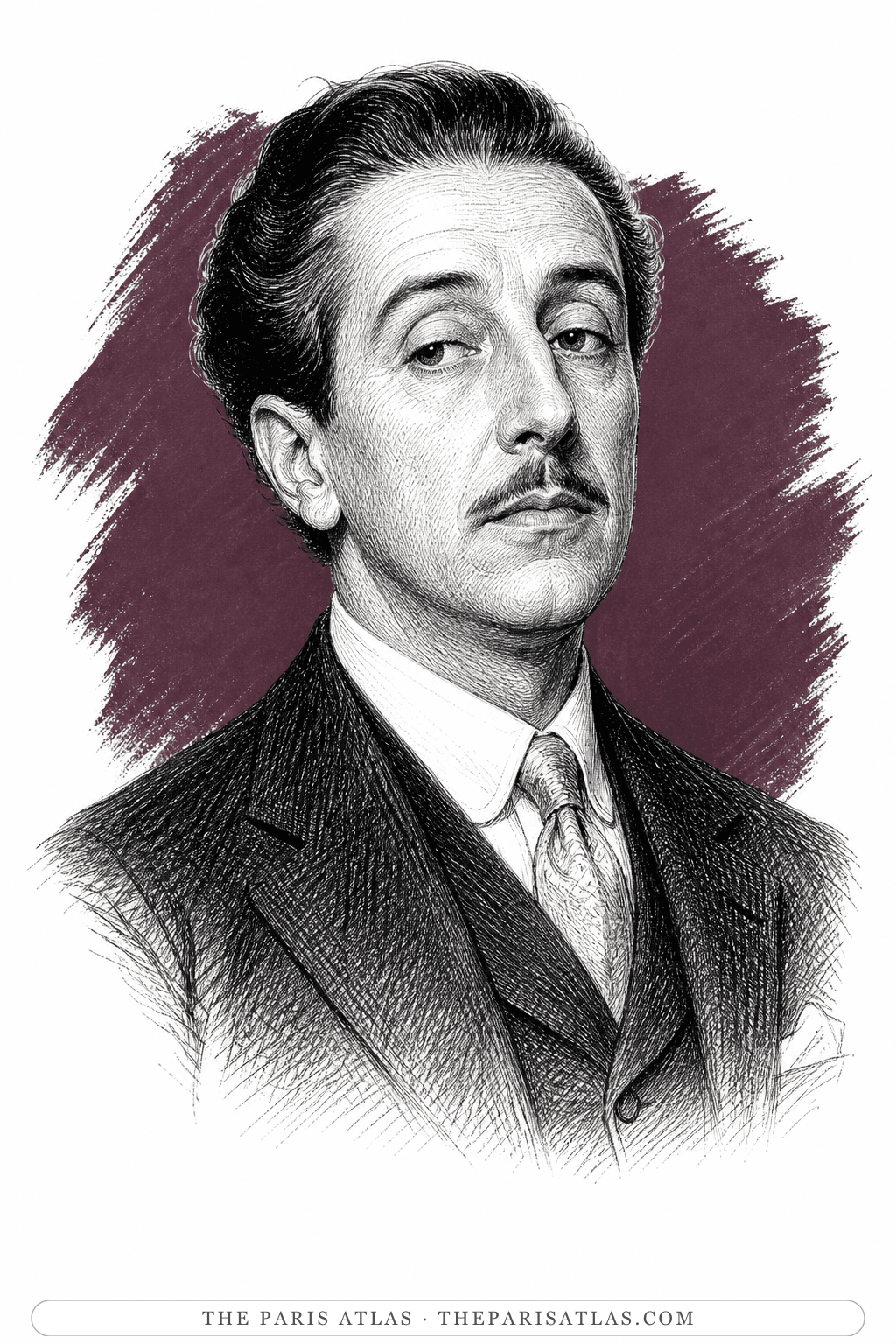 Illustrated portrait of Joaquín Nin