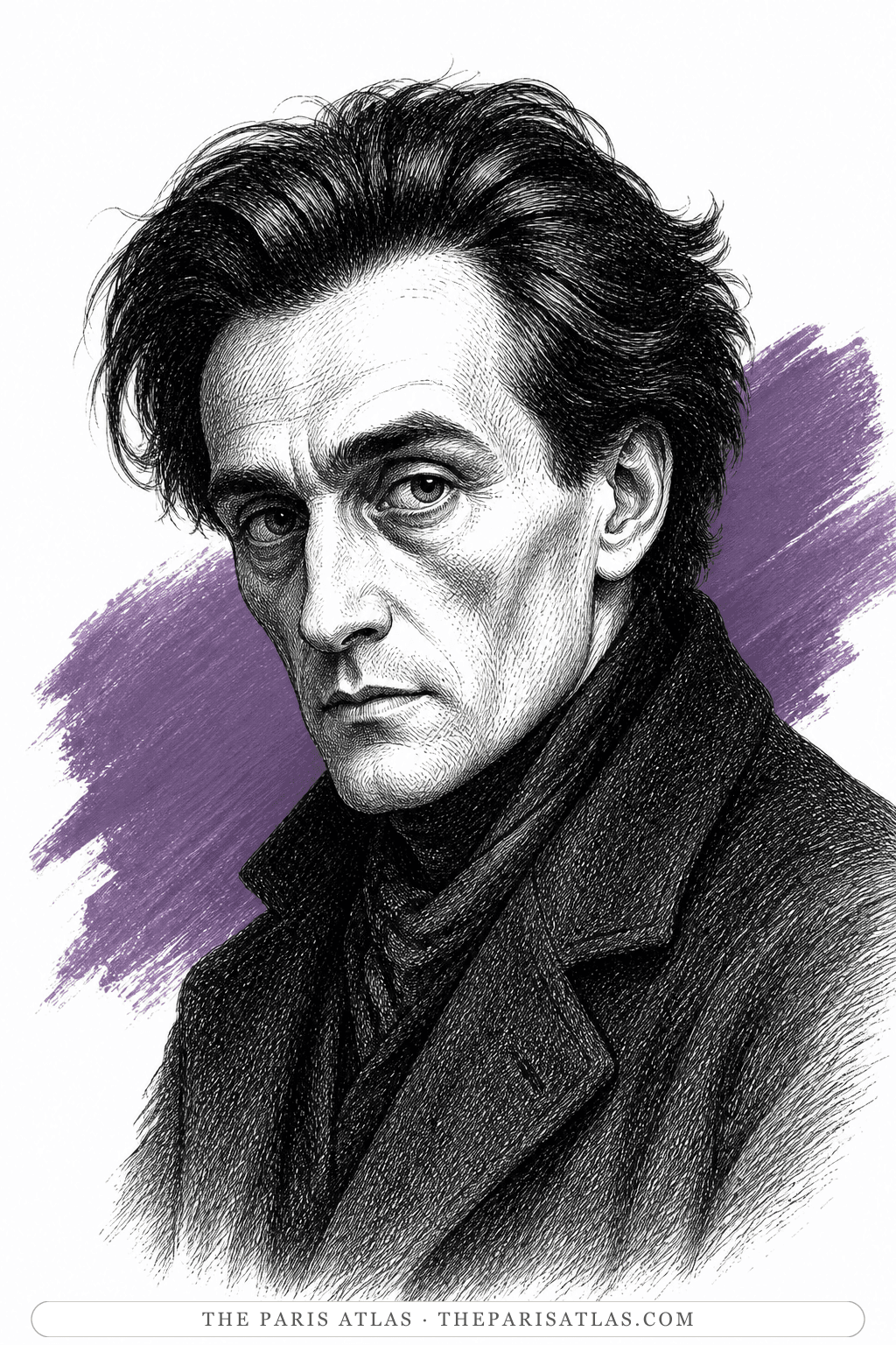 Illustrated portrait of Antonin Artaud