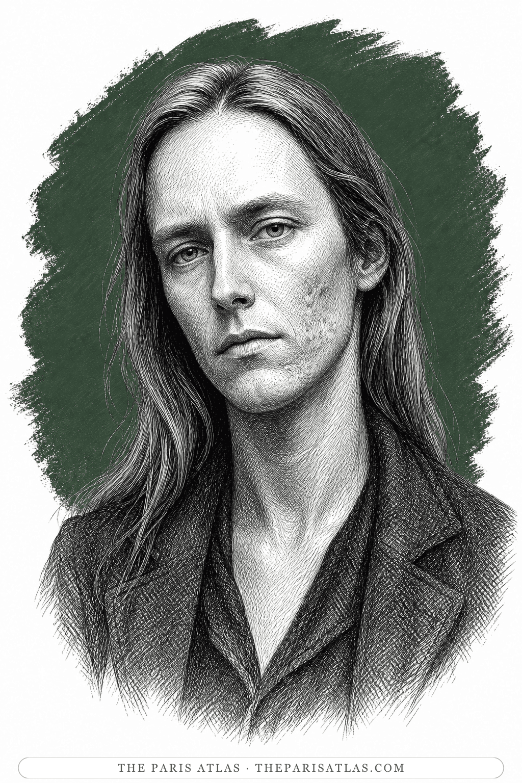 Illustrated portrait of Jean Carteret
