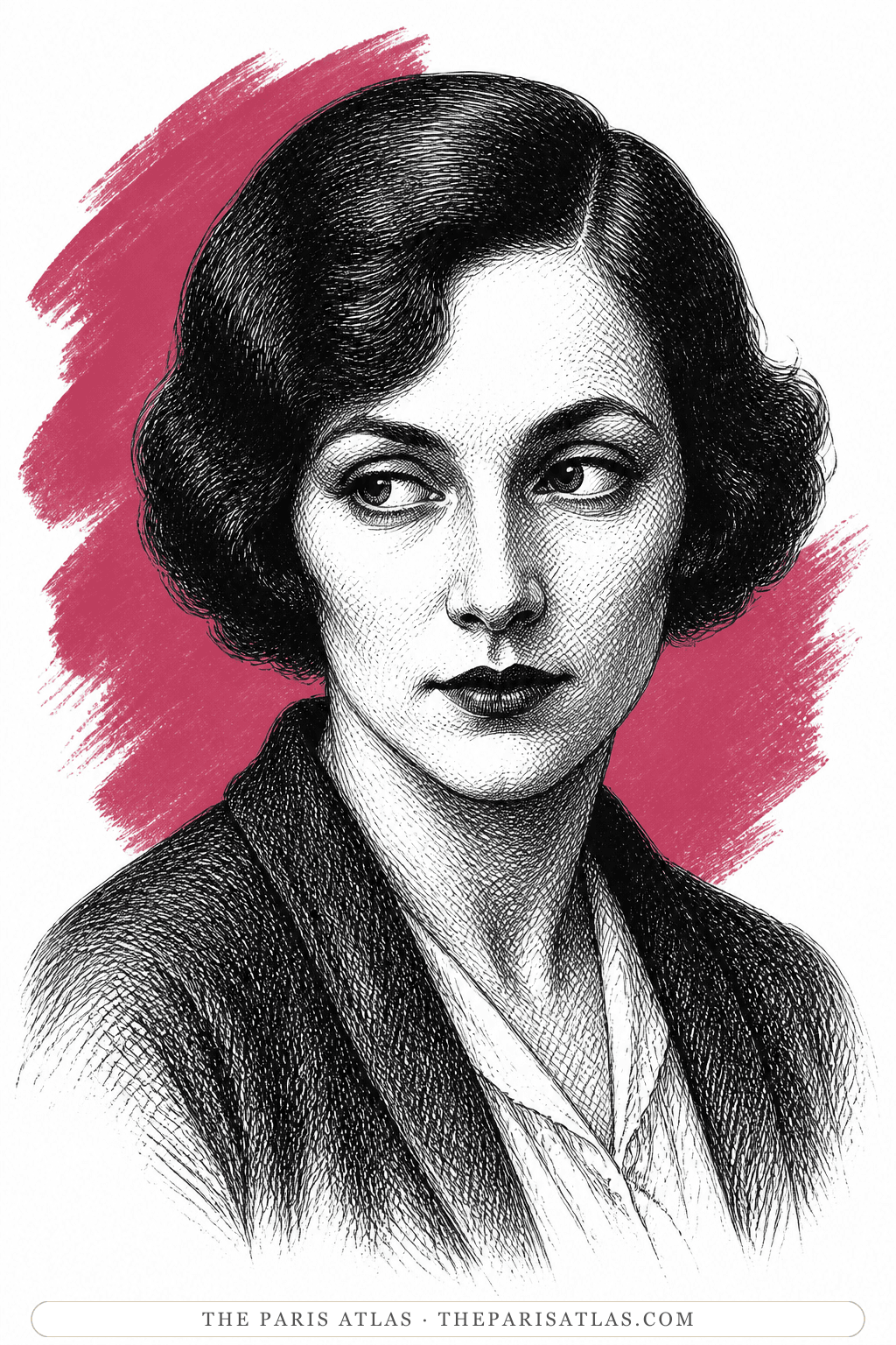 Illustrated portrait of June Miller