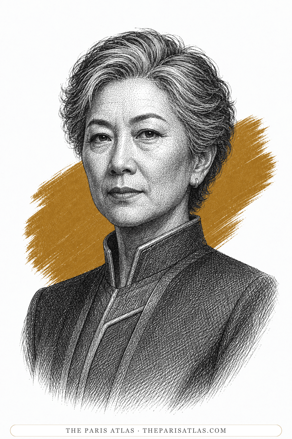 Illustrated portrait of Ambassador Keng