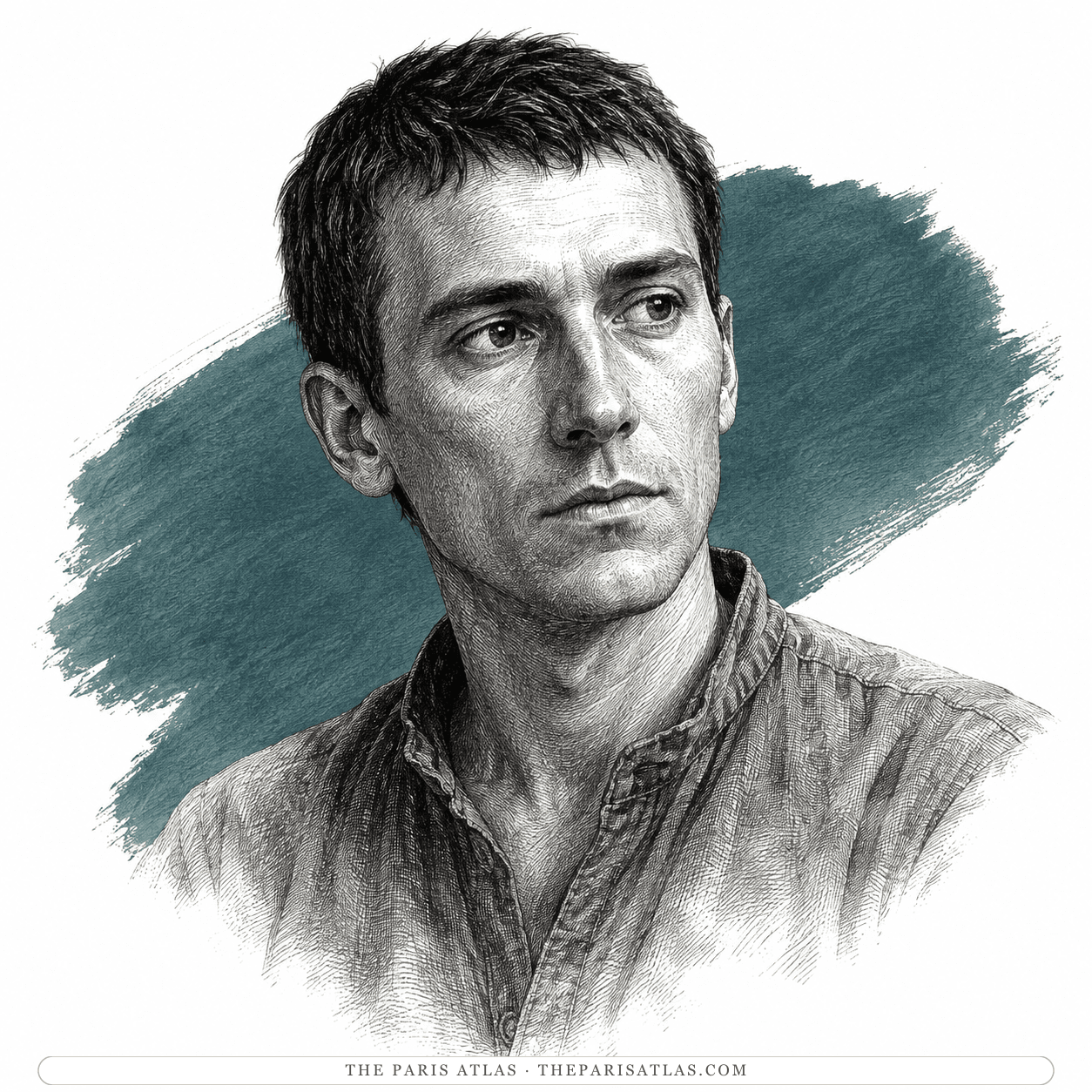 Illustrated portrait of Shevek