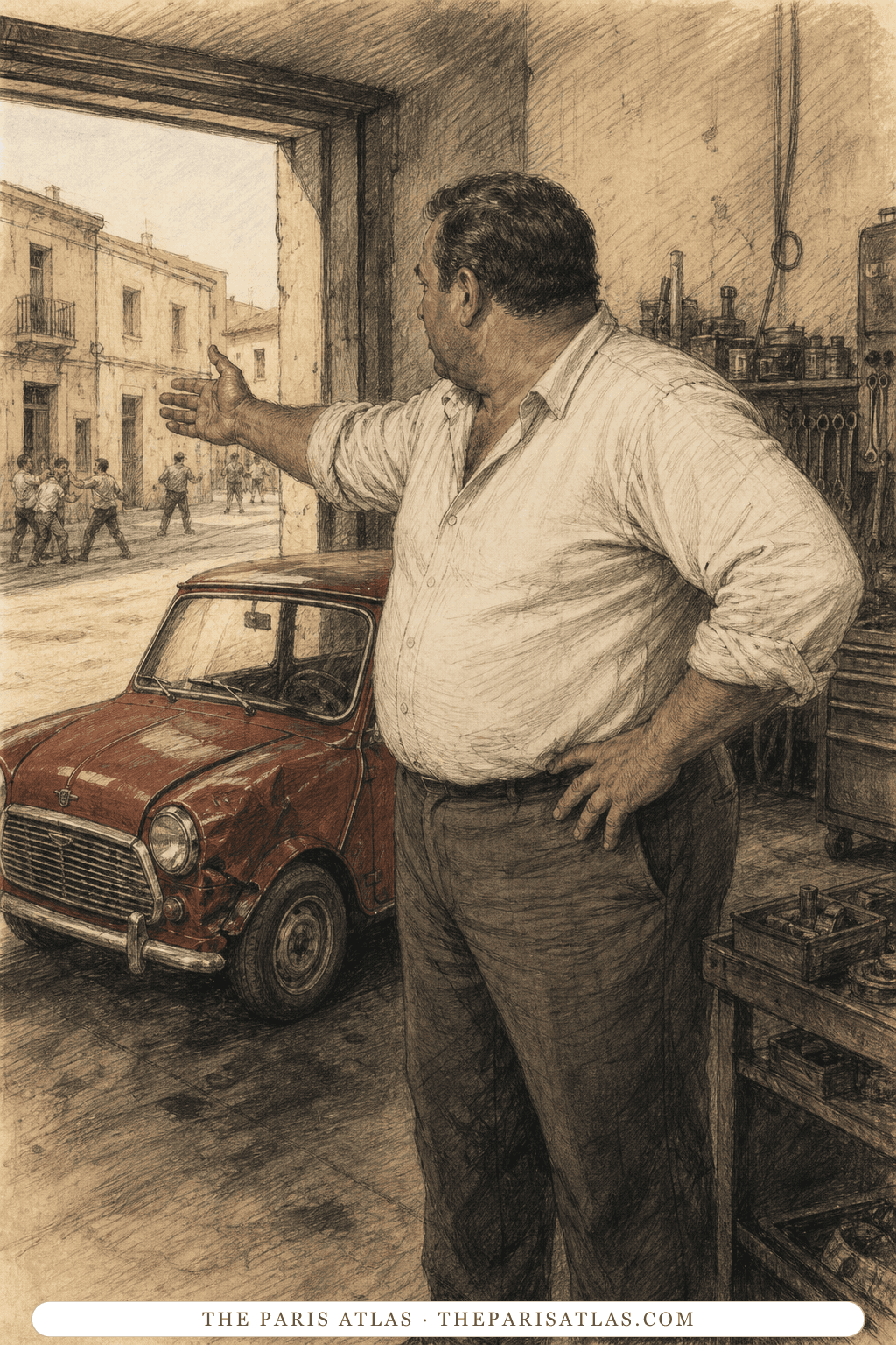 Illustrated portrait of Carlo