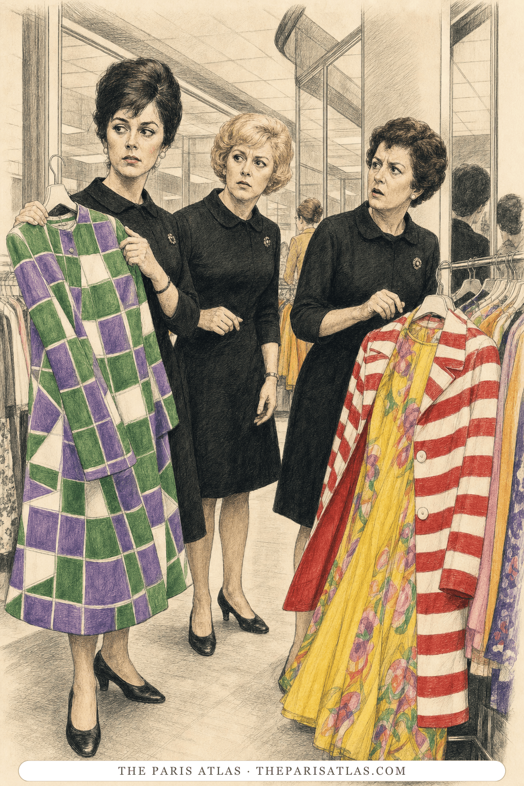 Illustrated portrait of The saleswomen