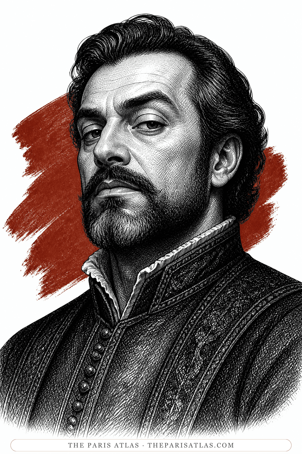Illustrated portrait of Simone Gesso, Duke of Padua