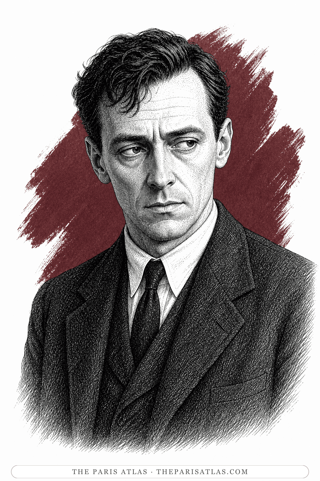 Illustrated portrait of Maurice Bendrix