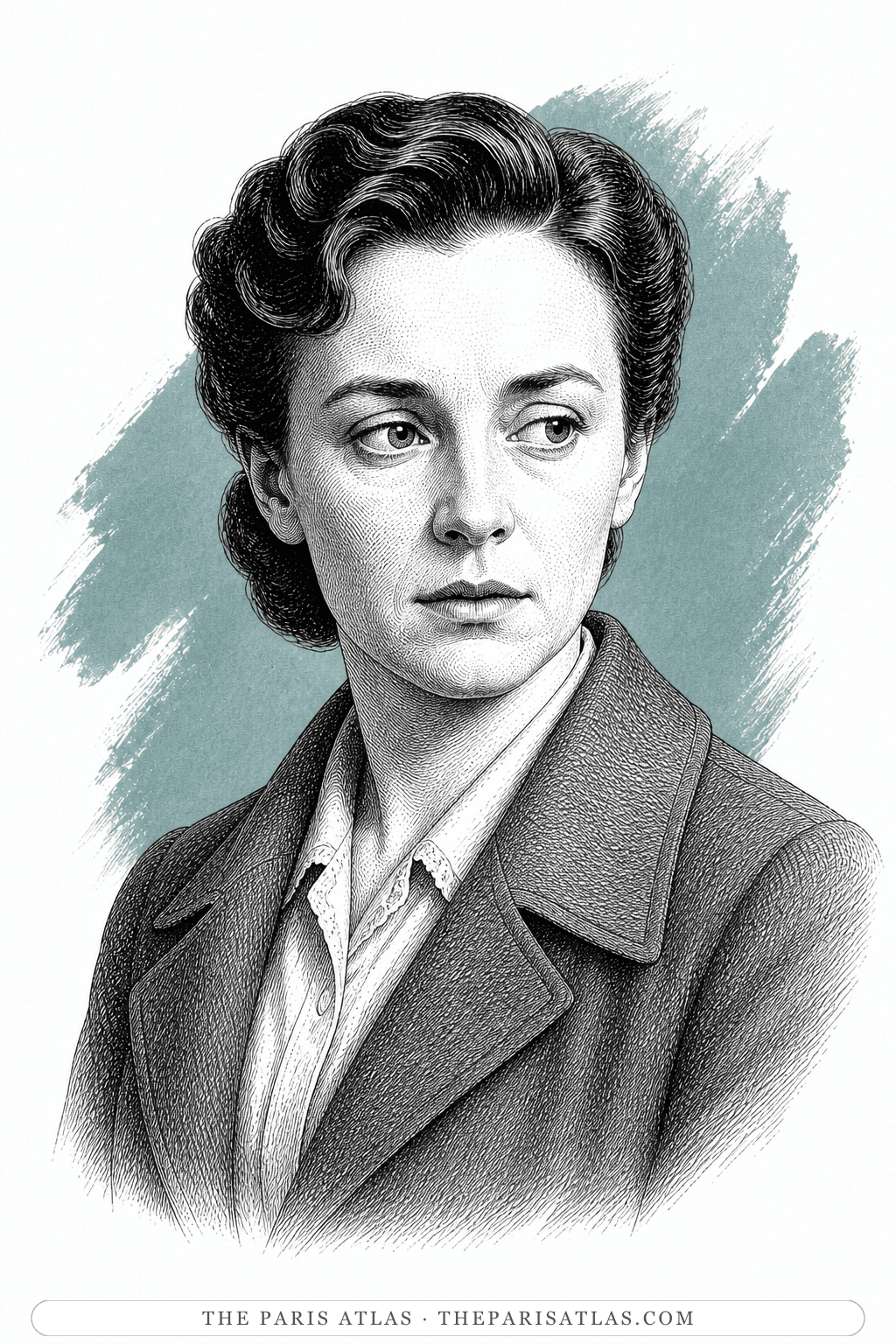 Illustrated portrait of Sarah Miles