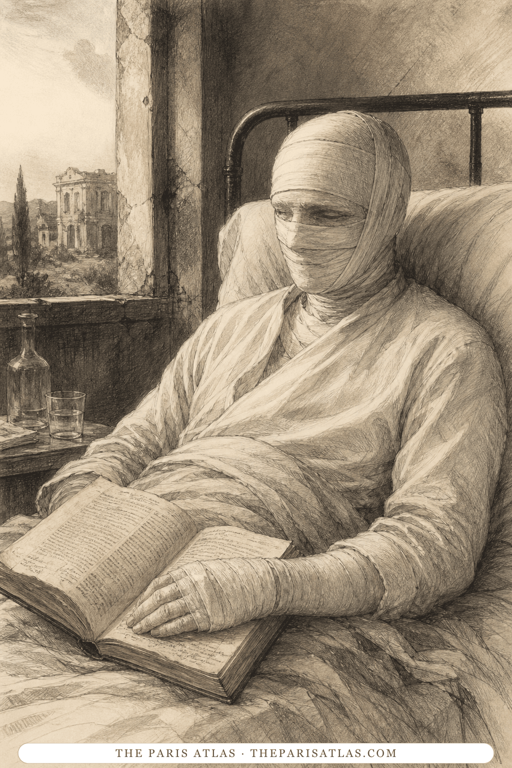Illustrated portrait of Count László de Almásy / the English patient