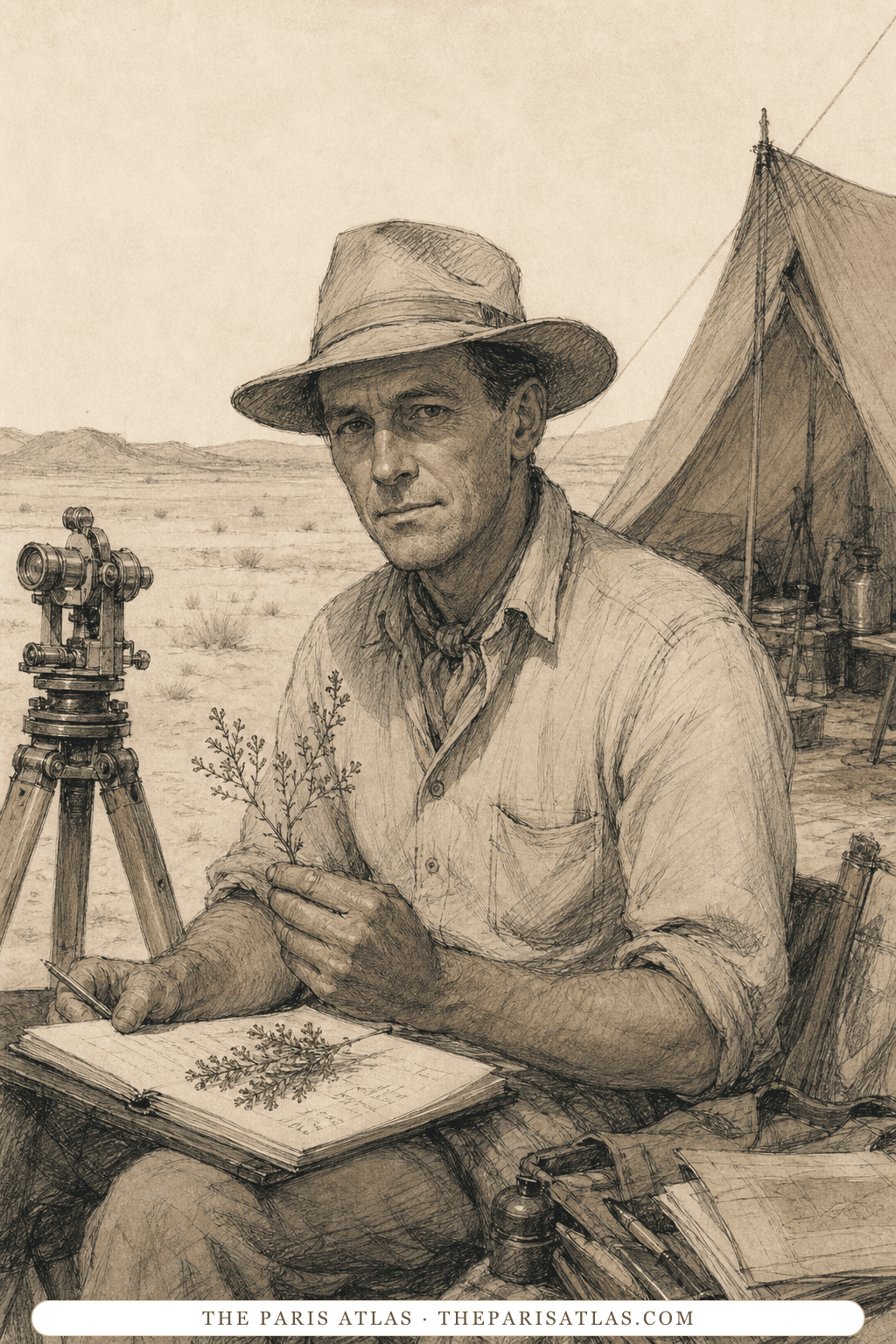 Illustrated portrait of Madox