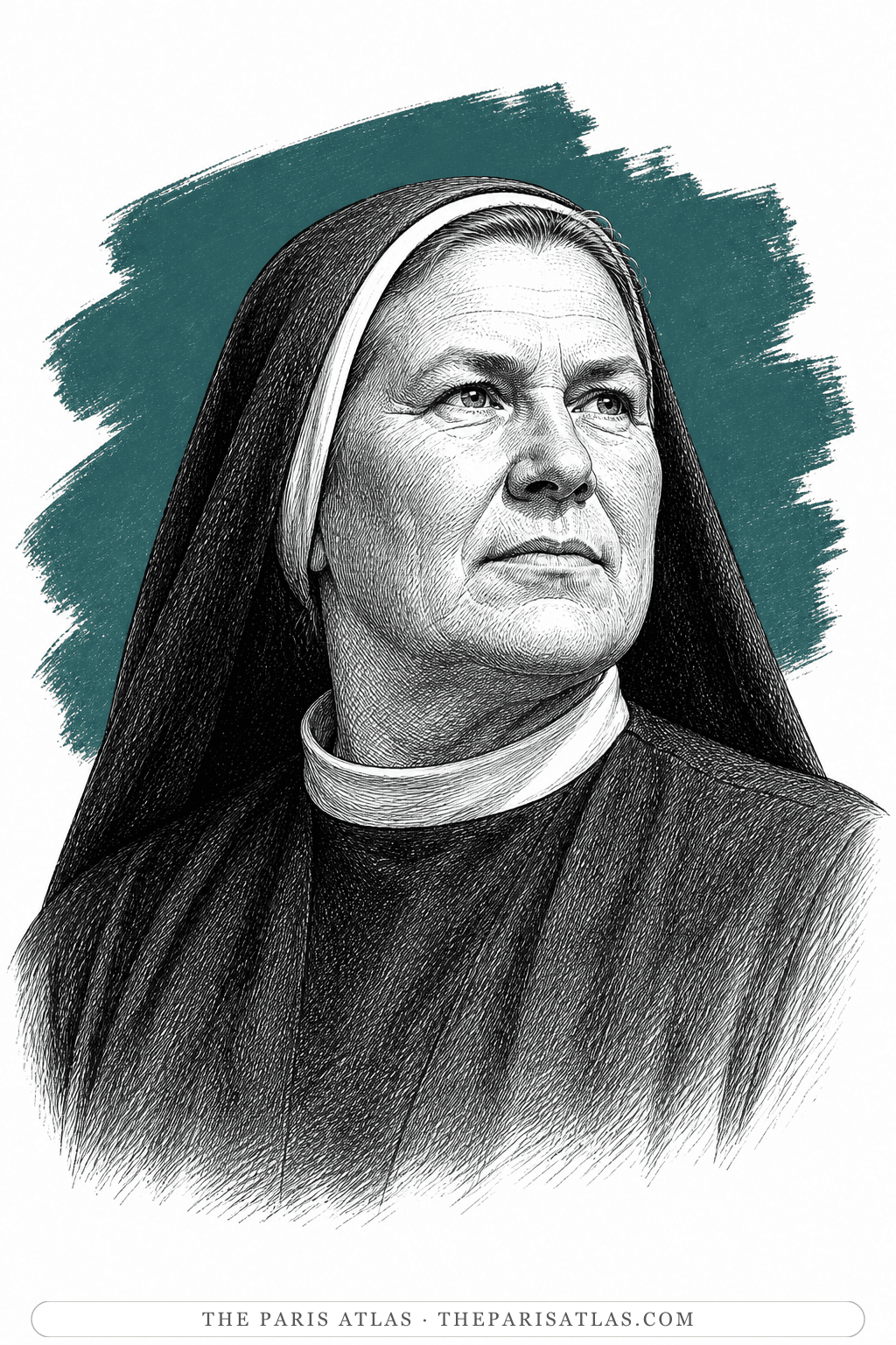 Illustrated portrait of Soeur Jeanne
