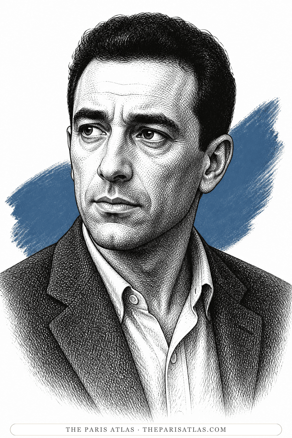 Illustrated portrait of Jacques Cormery