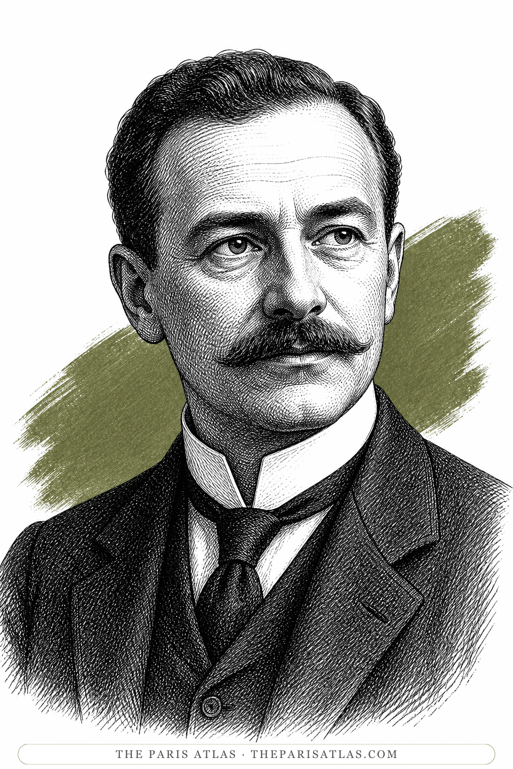 Illustrated portrait of Monsieur Bernard
