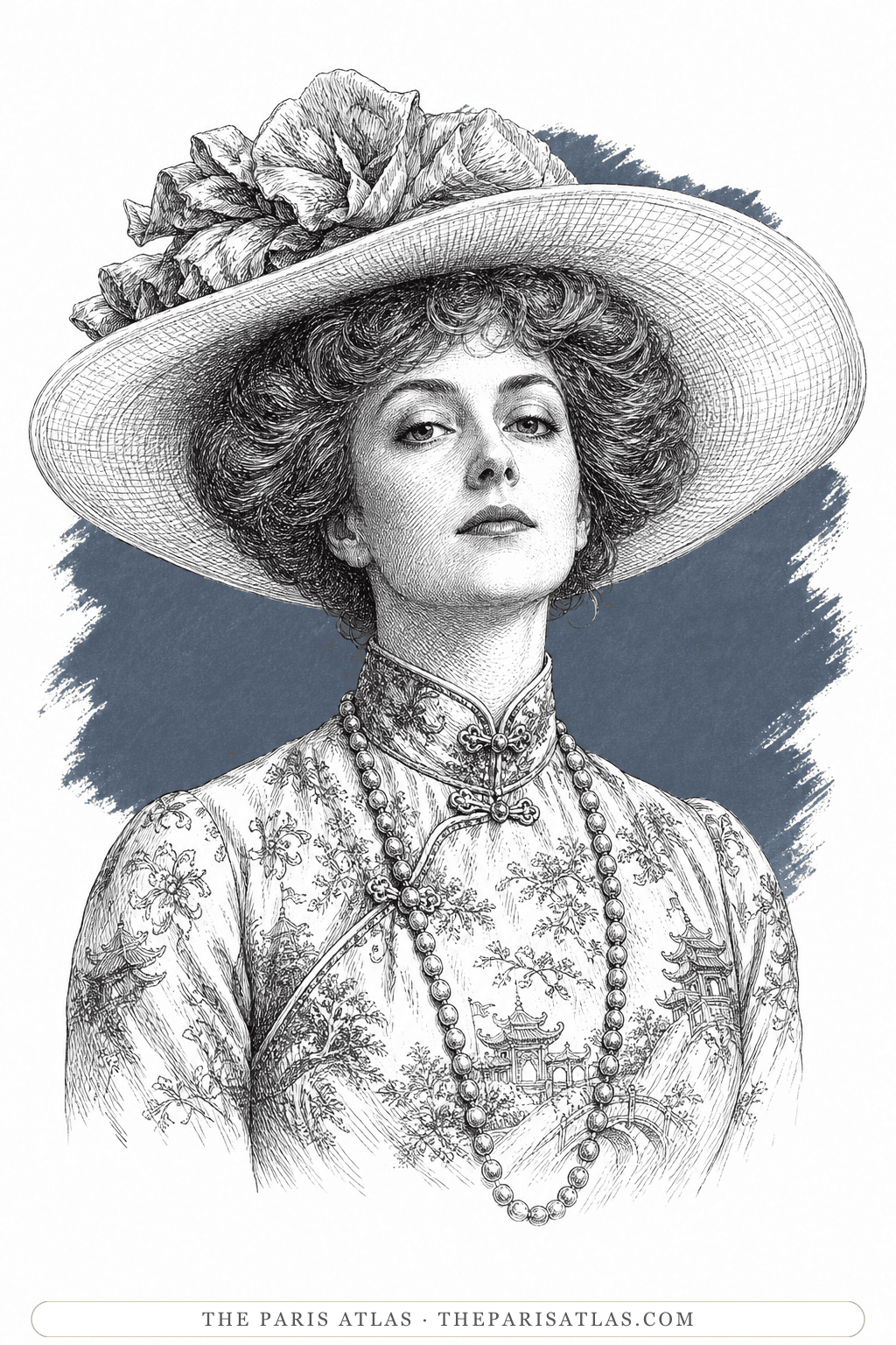 Illustrated portrait of Florence Dowell