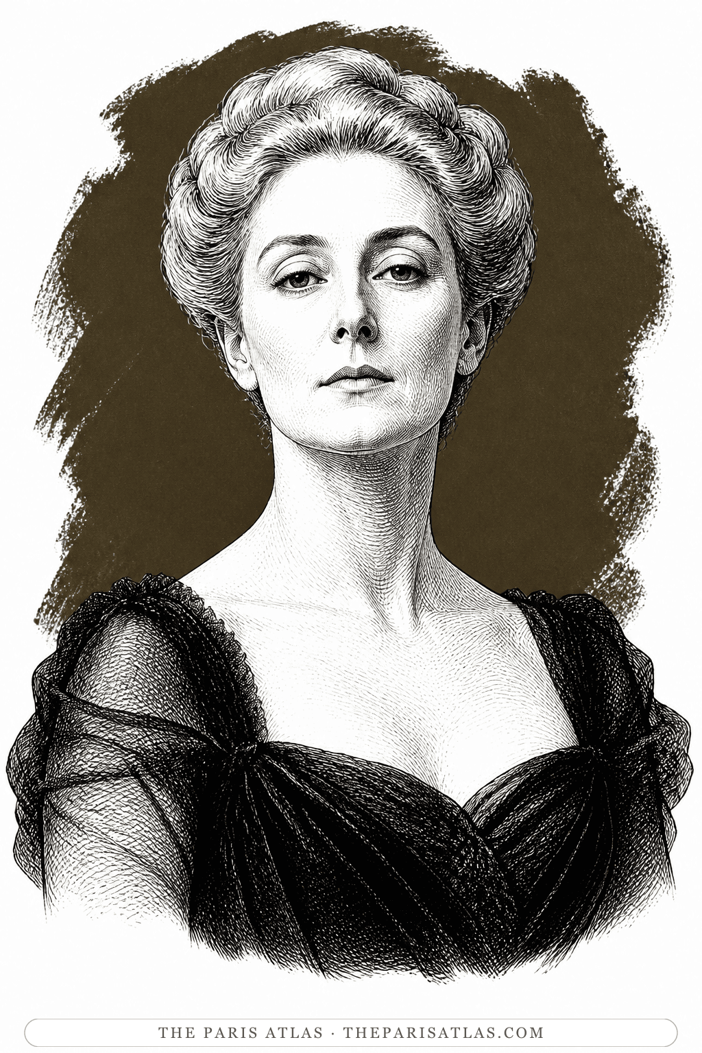 Illustrated portrait of Leonora Ashburnham