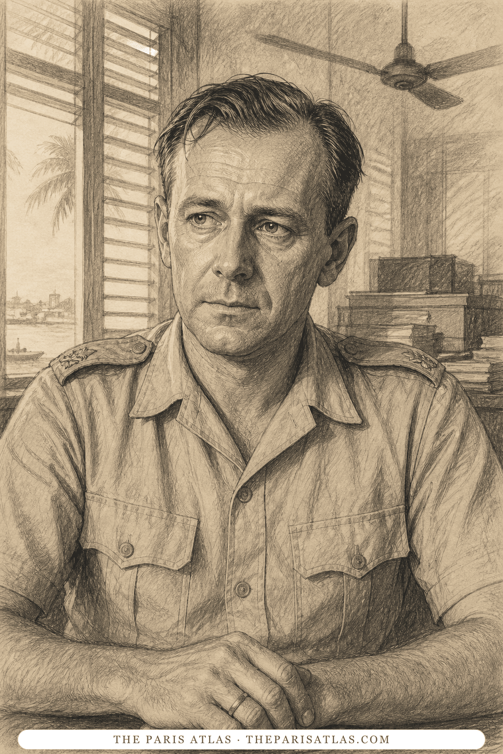 Illustrated portrait of Major Henry Scobie