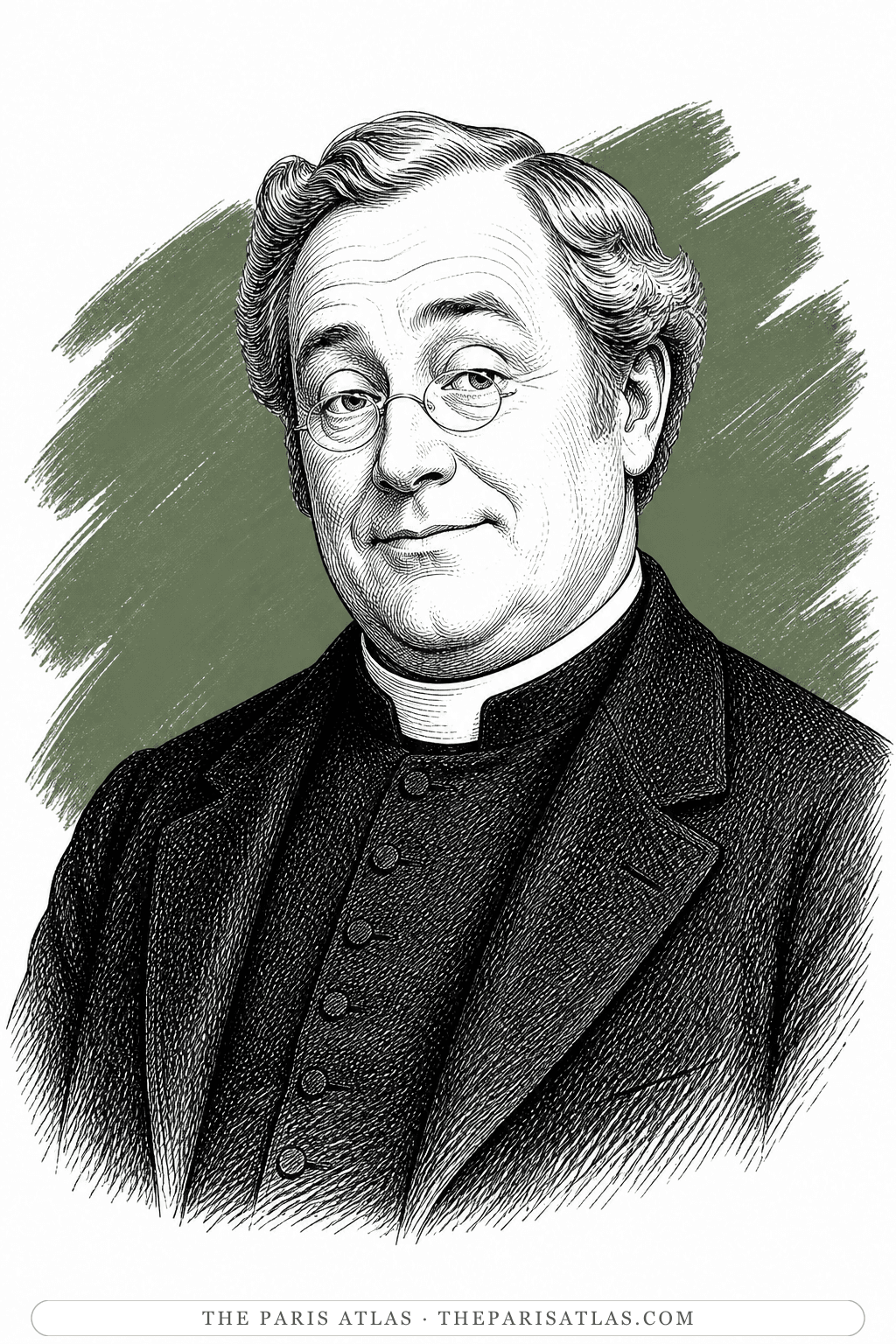 Illustrated portrait of Canon Frederick Chasuble