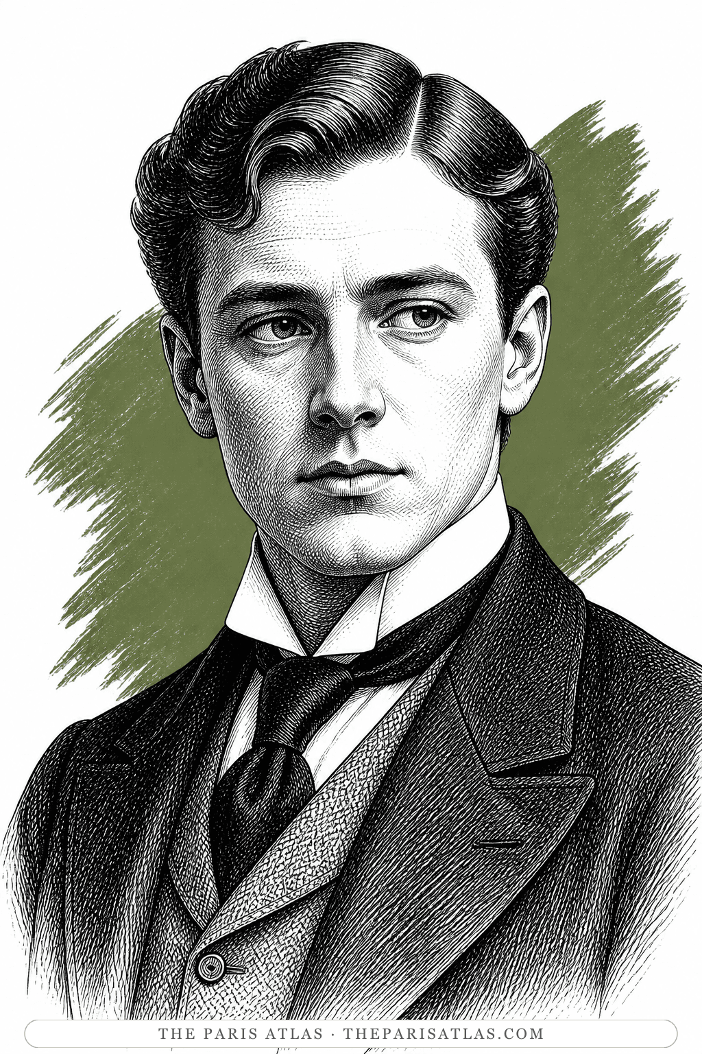 Illustrated portrait of Jack Worthing (Ernest)