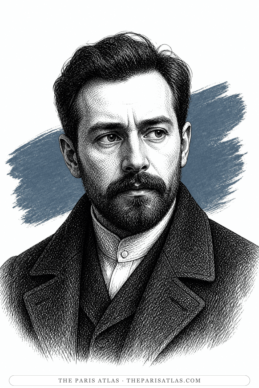 Illustrated portrait of Boris Annenkov