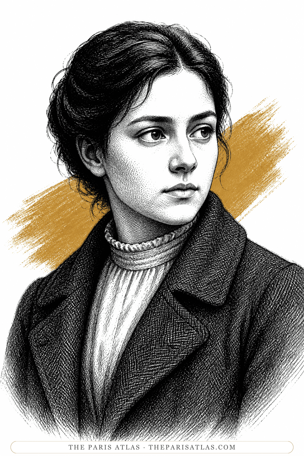 Illustrated portrait of Dora Doulebov