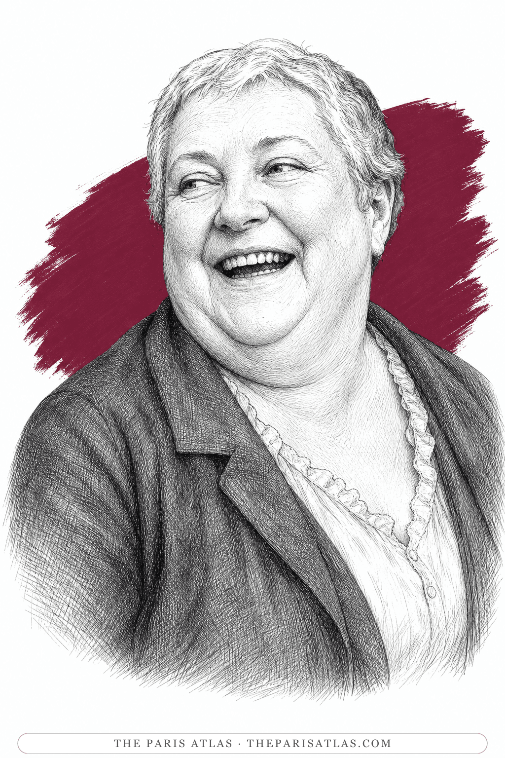 Illustrated portrait of Léa de Lonval