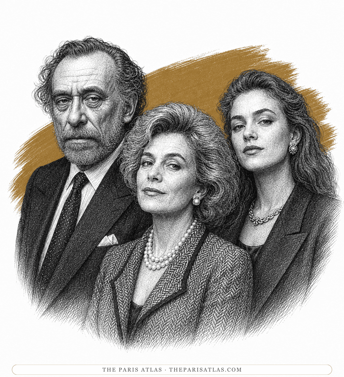 Illustrated portrait of Sir Maurice Tipper and the Tipper family