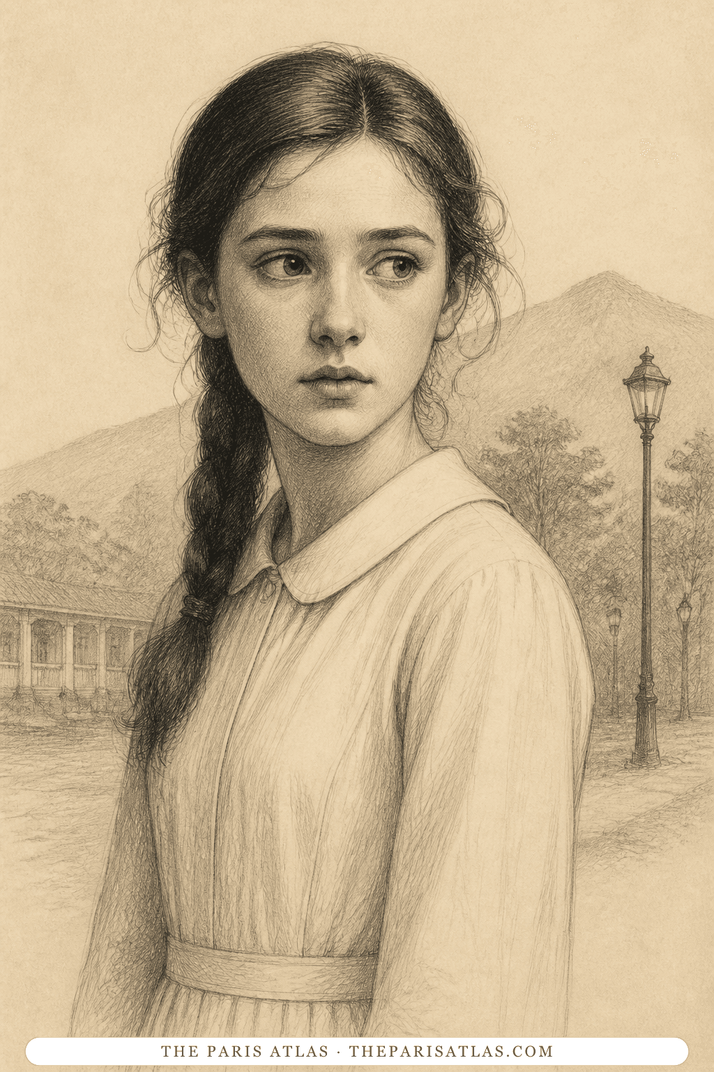 Illustrated portrait of Hélène Lagonelle