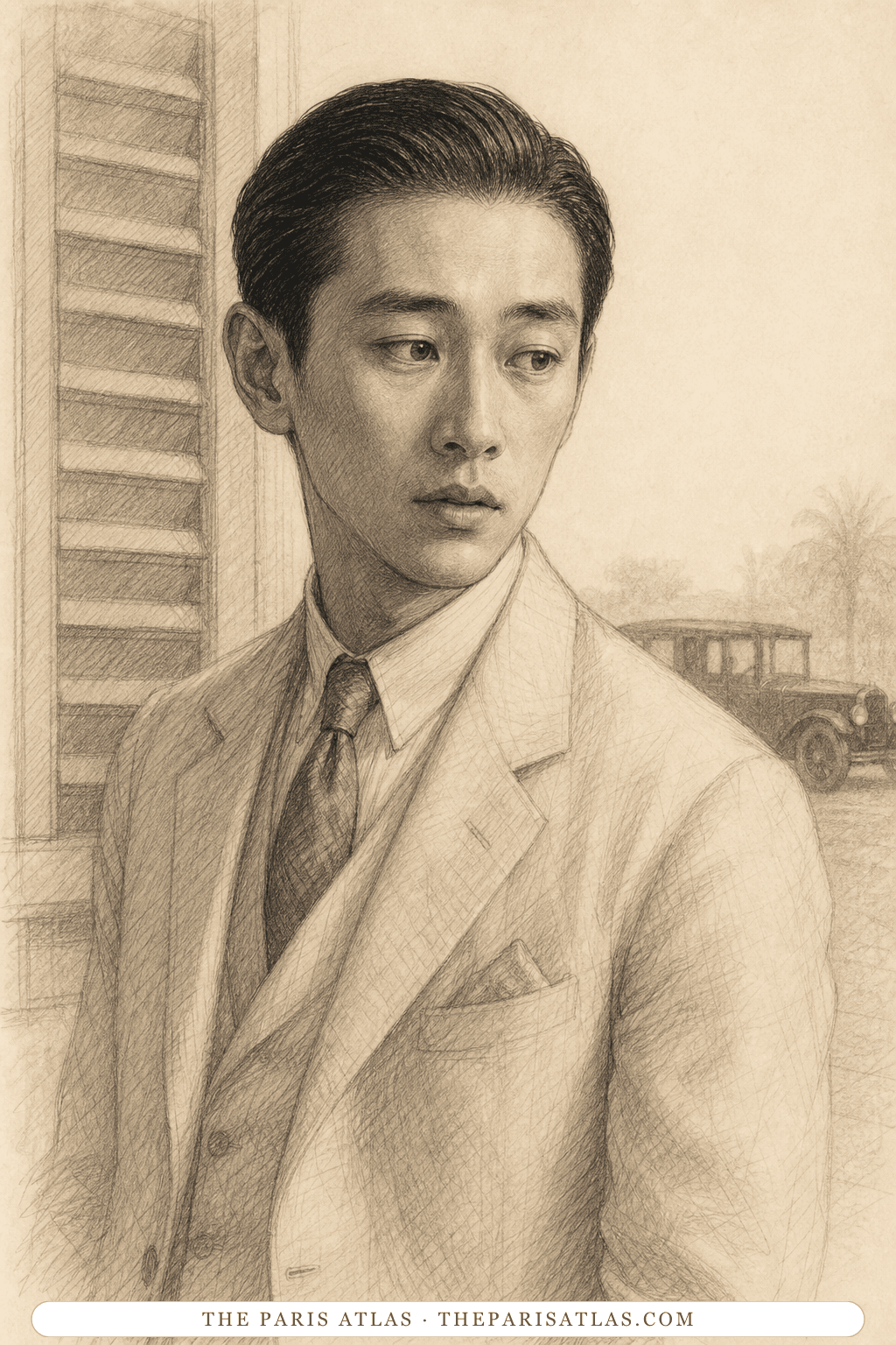 Illustrated portrait of The Chinese man / the lover