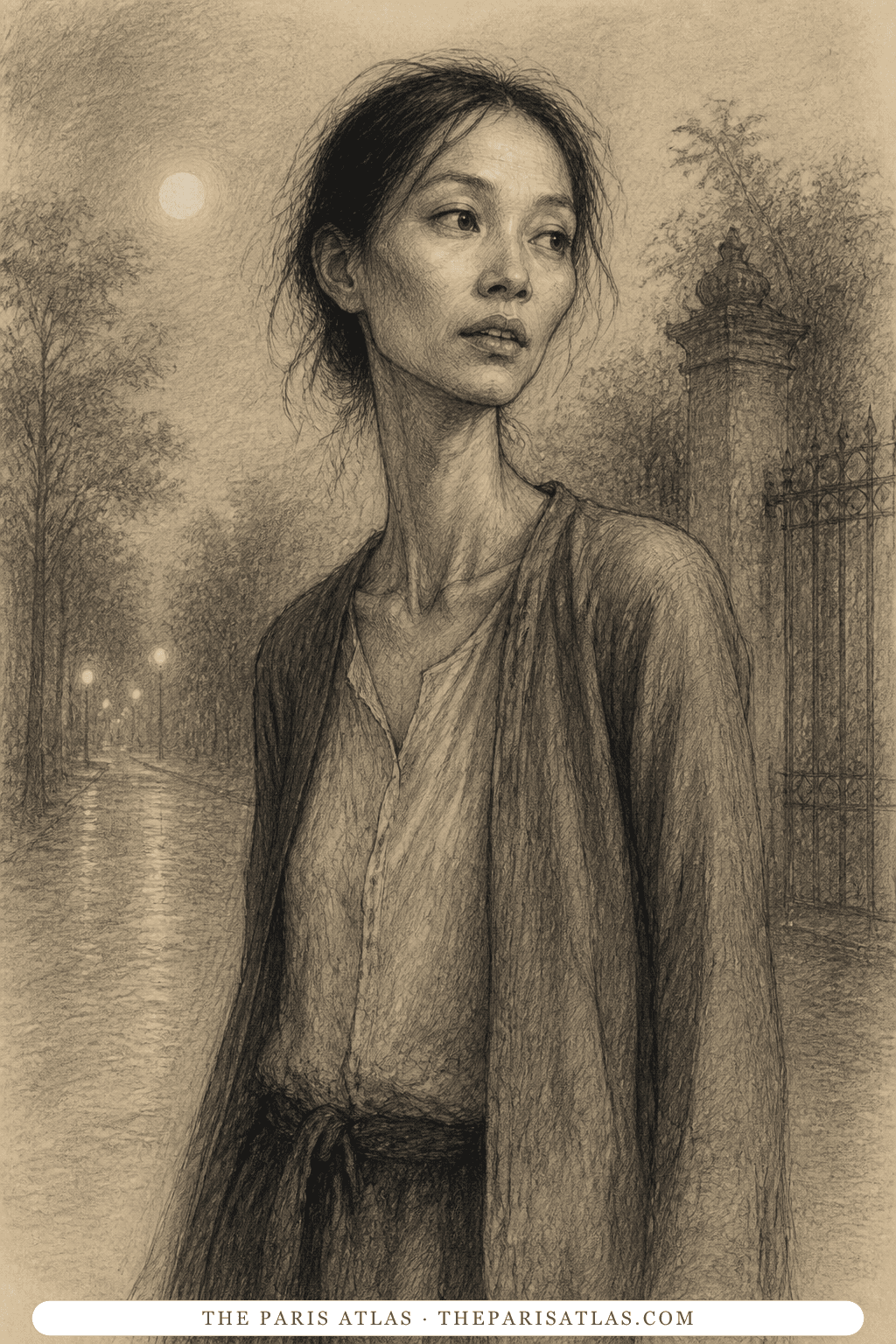 Illustrated portrait of The “madwoman” of Vinh Long