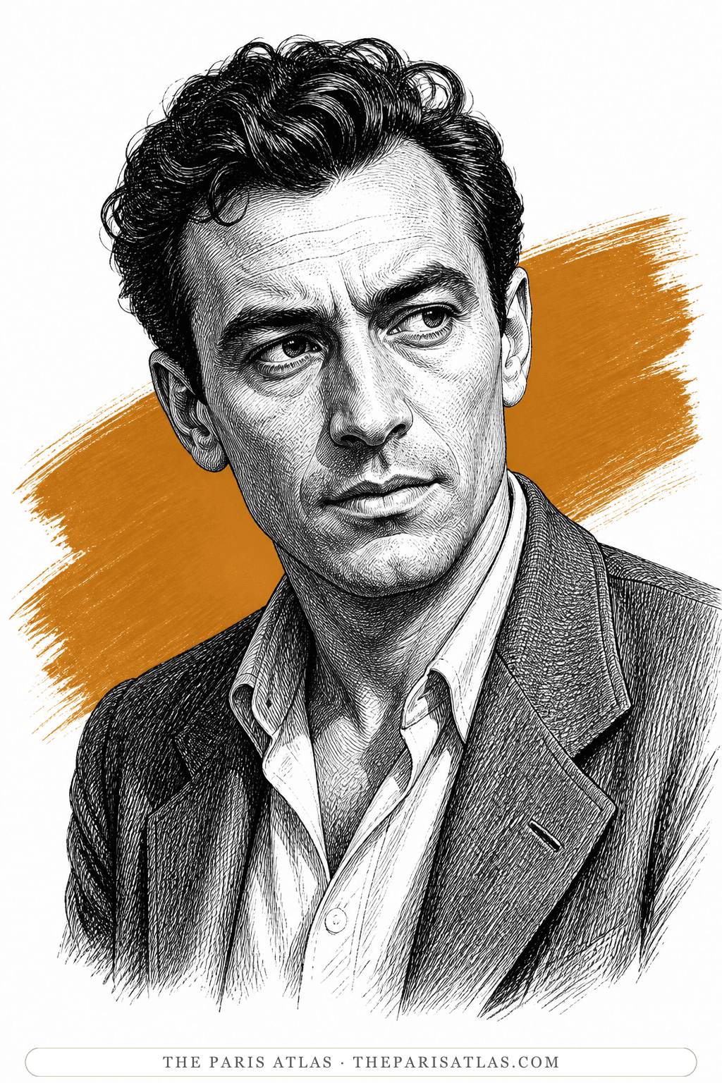 Illustrated portrait of Henri Perron