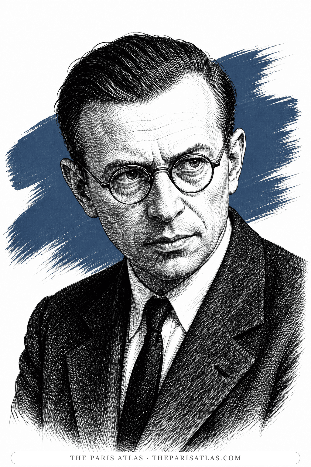 Illustrated portrait of Robert Dubreuilh