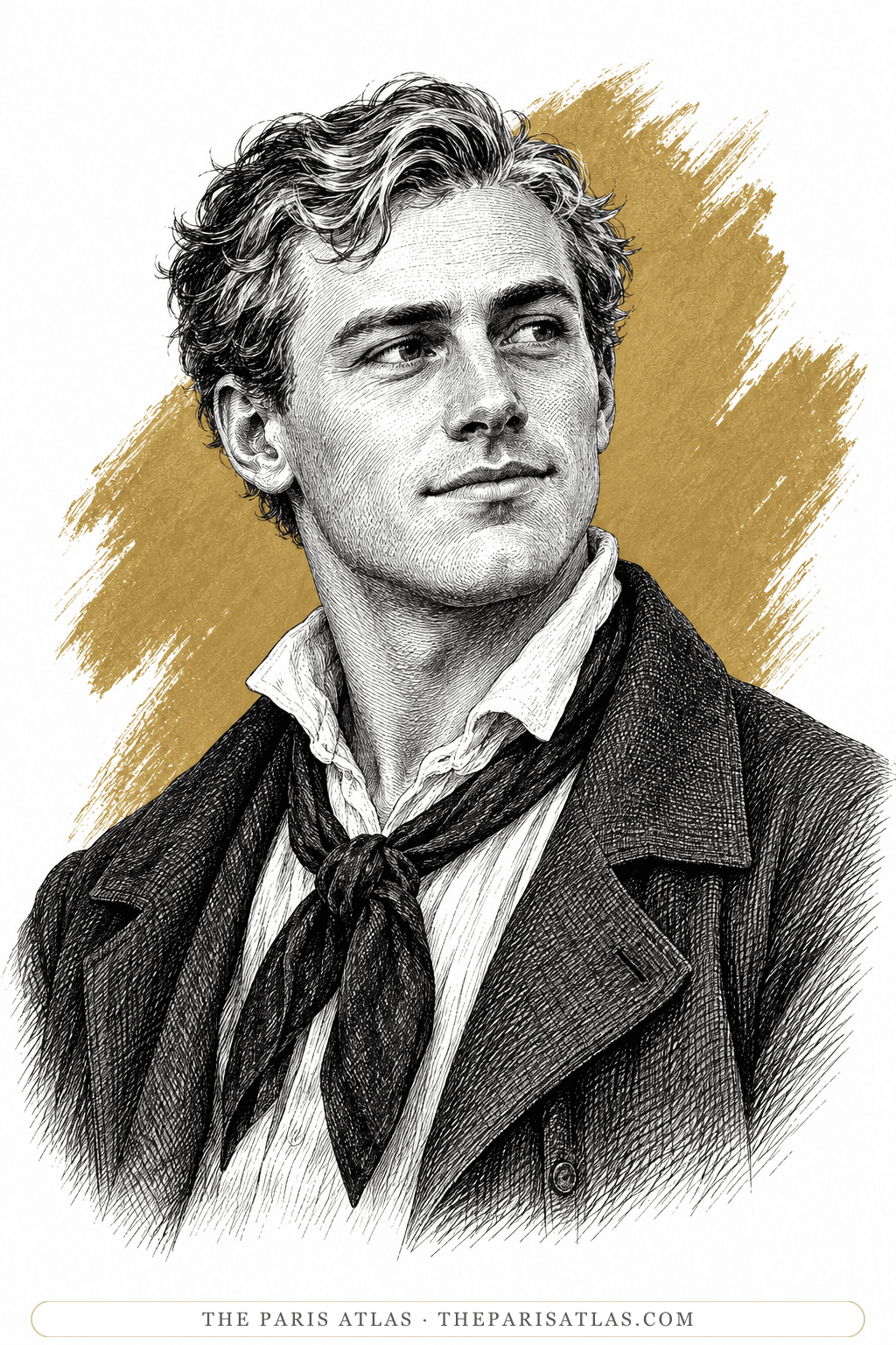 Illustrated portrait of Augustus Barnard