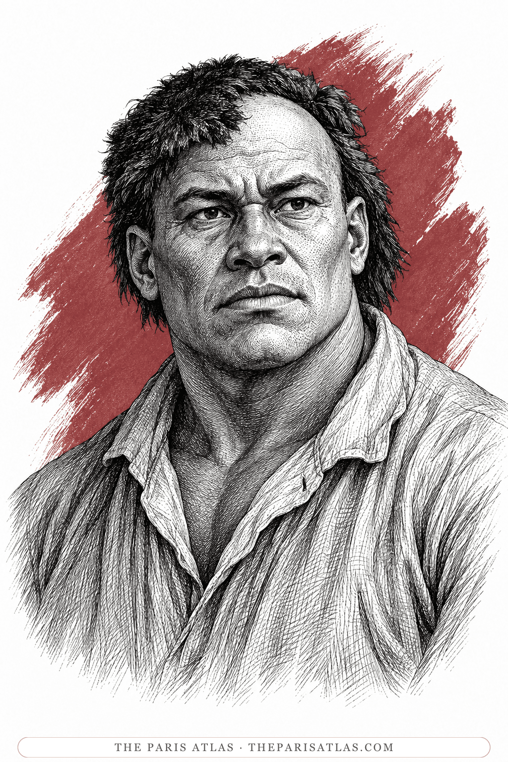 Illustrated portrait of Dirk Peters