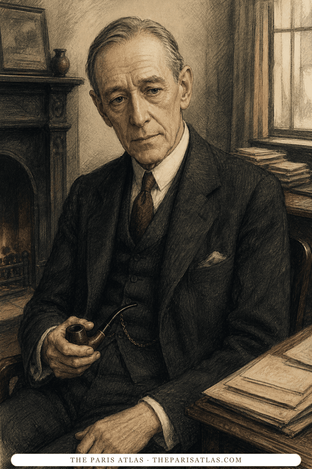 Illustrated portrait of Bernard Garstin